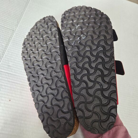 Birkenstock Men's Arizona Split Black/Poppy Red Birko Size 43 Sandals Slides - Picture 7 of 11